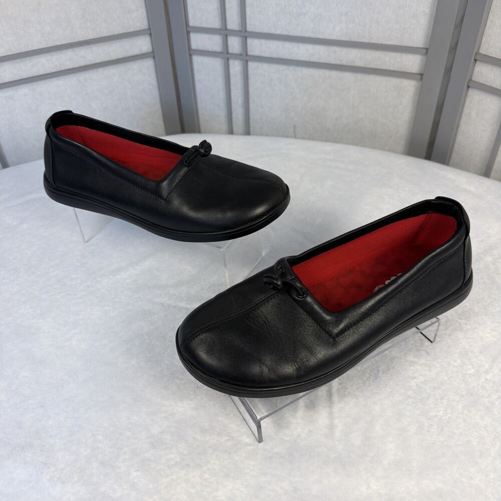 SAS Funk Active Slip On Loafer Womens Size 10W Black Leather Comfort Shoes